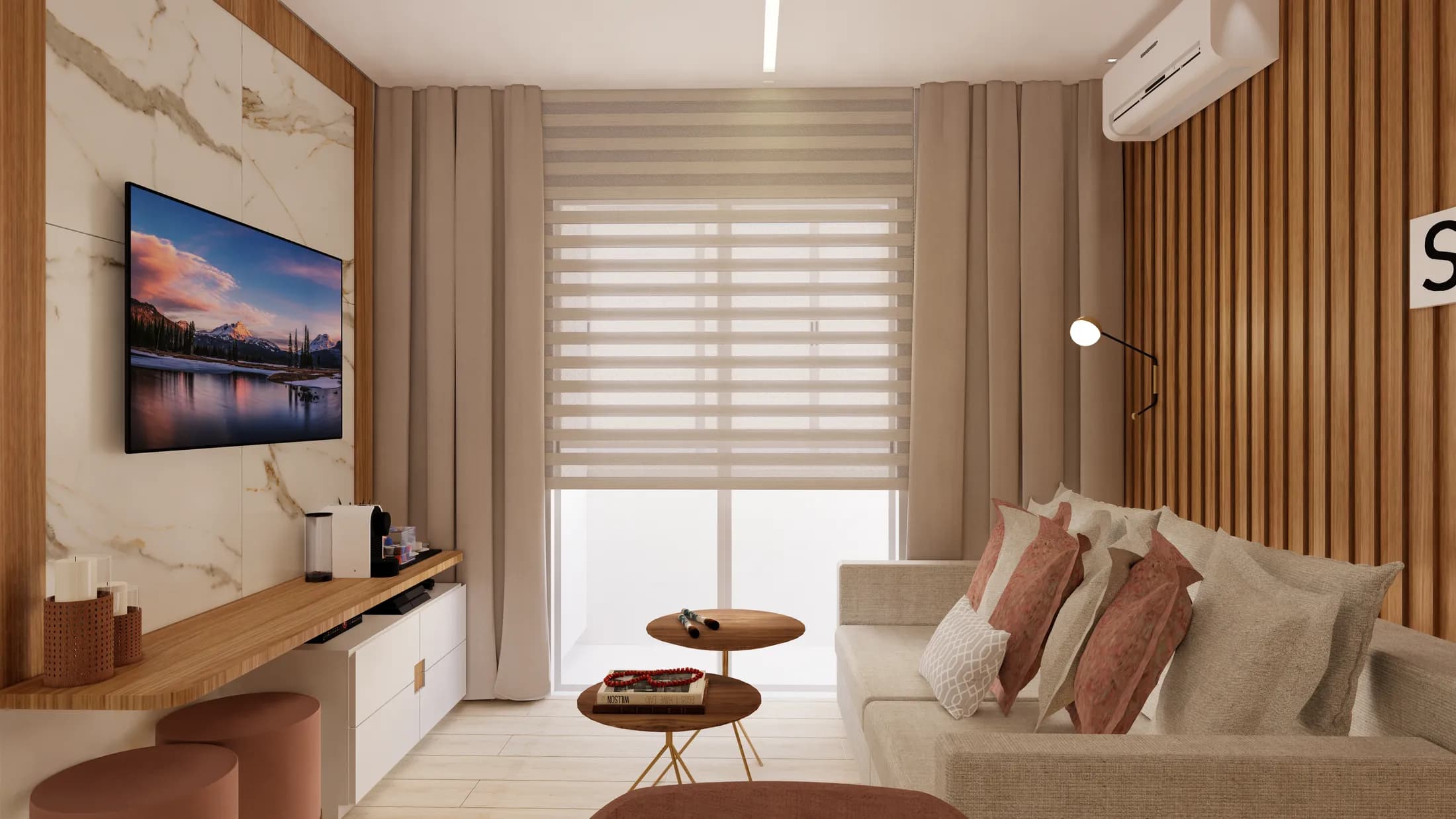 Apartamento Charlote — ambiente projetado pela H+