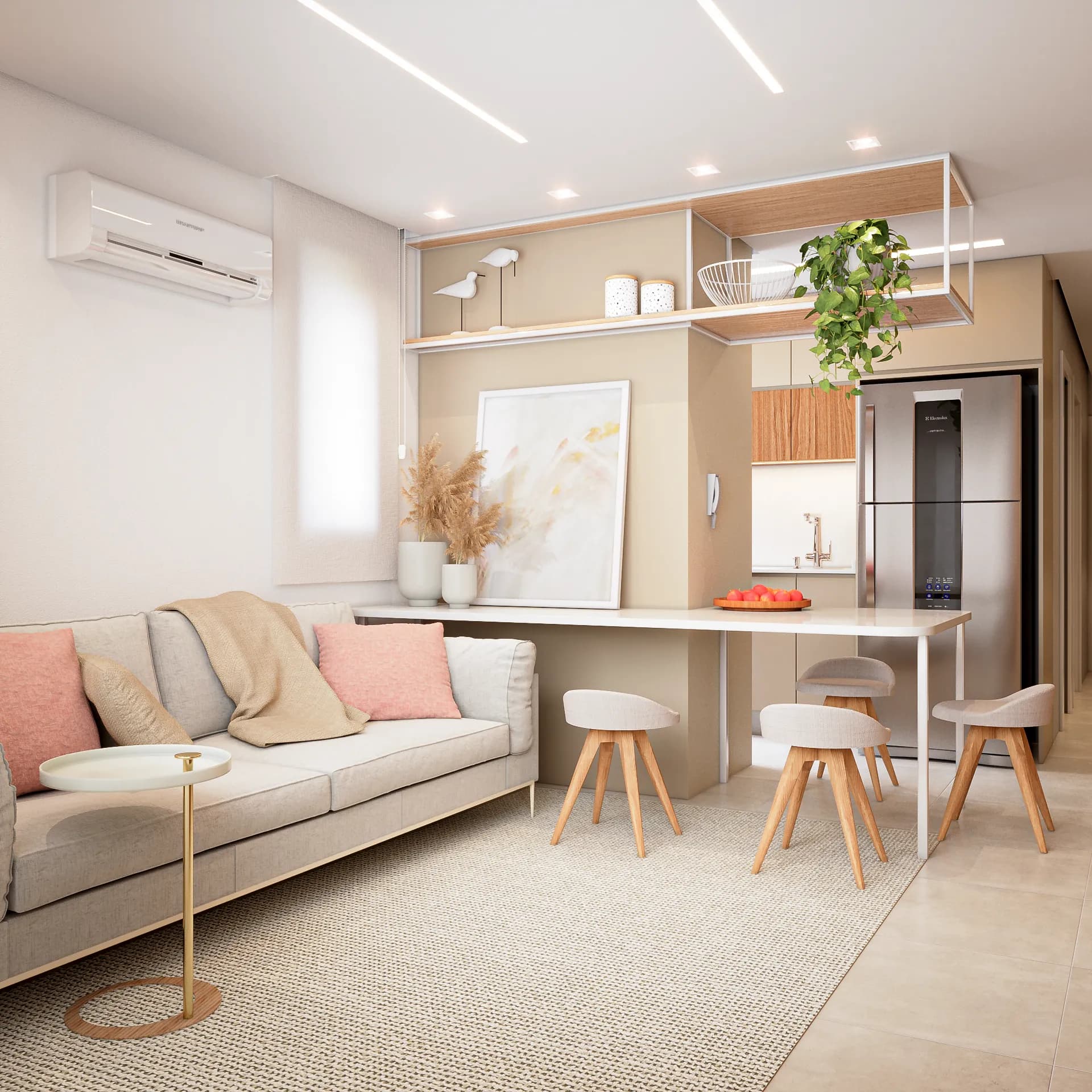 Apartamento LS, Palhoça — SC — projeto da H+ Arquitetura & Co
