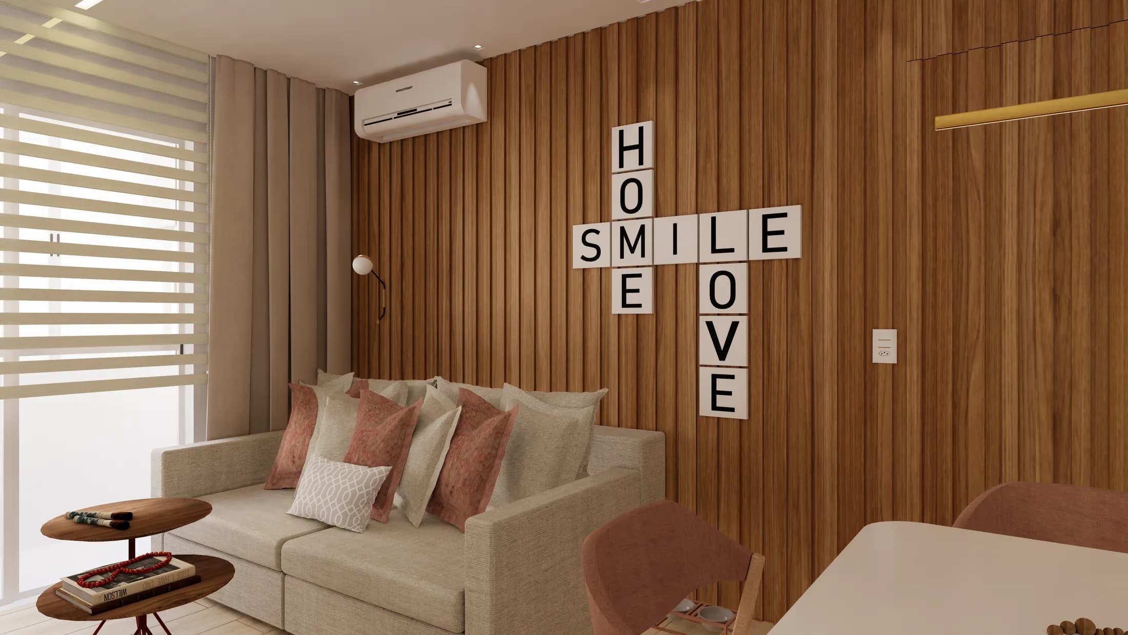 Ambiente residencial projetado pela H+ Arquitetura & Co