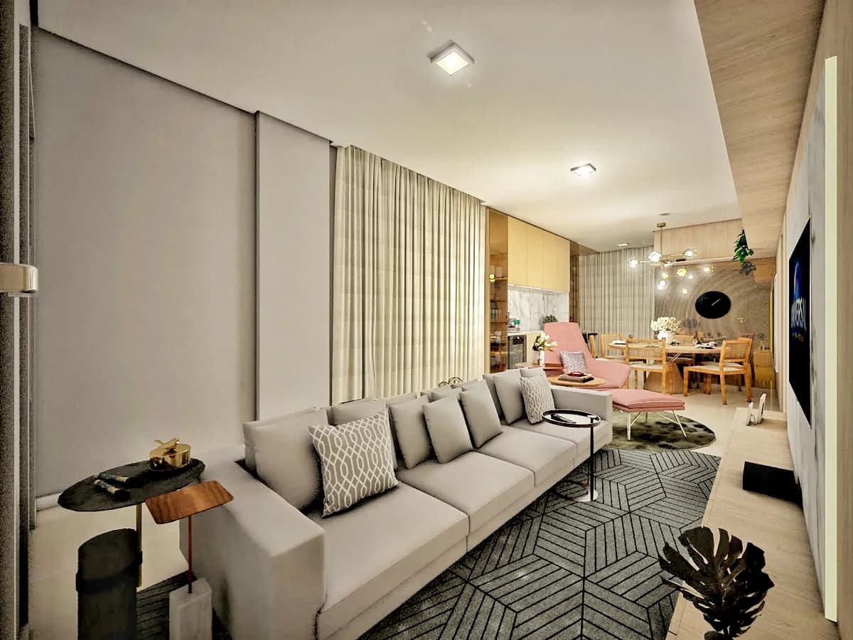 Apartamento Três — ambiente projetado pela H+