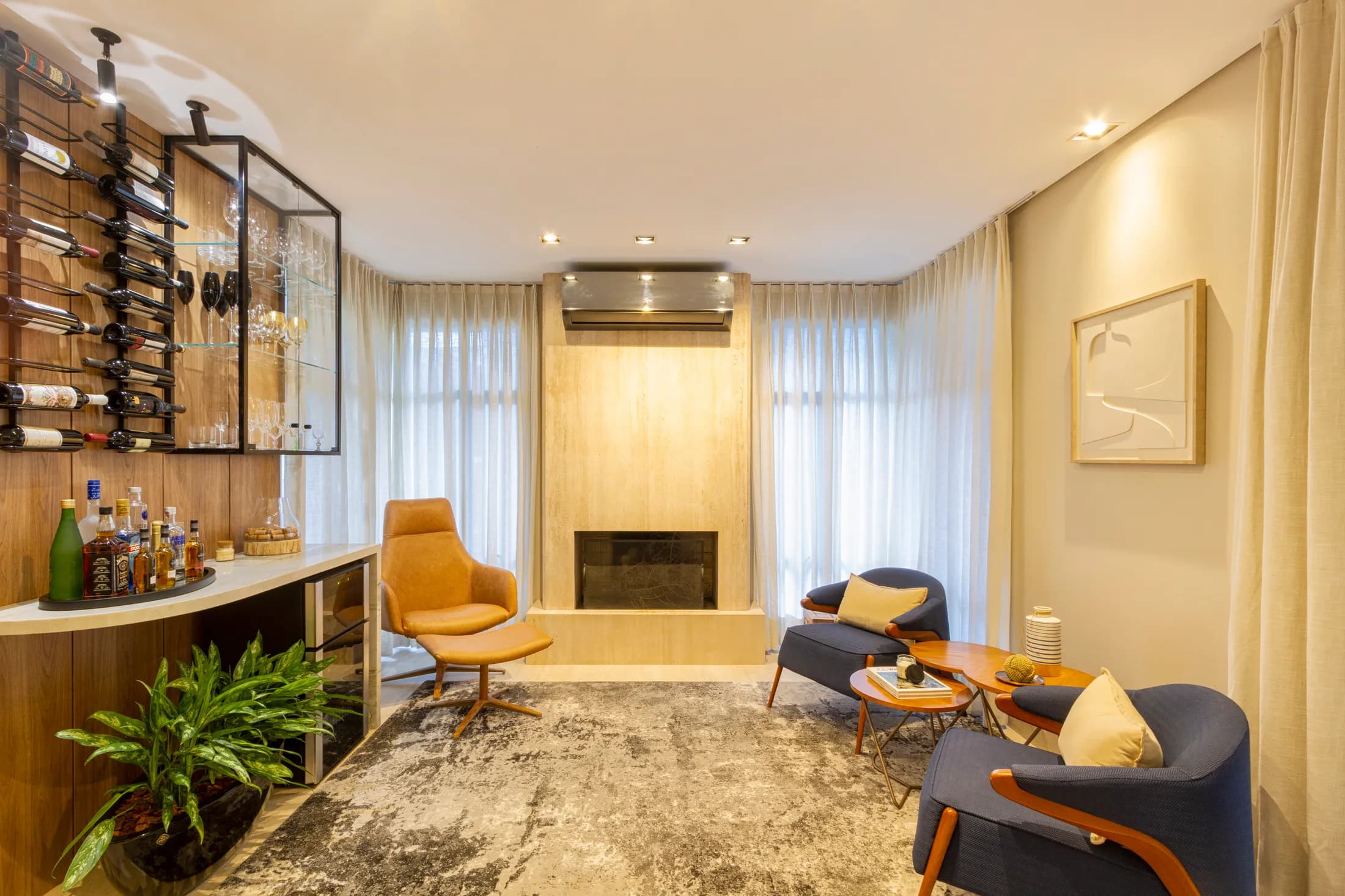 Interior residencial projetado pela H+ Arquitetura & Co